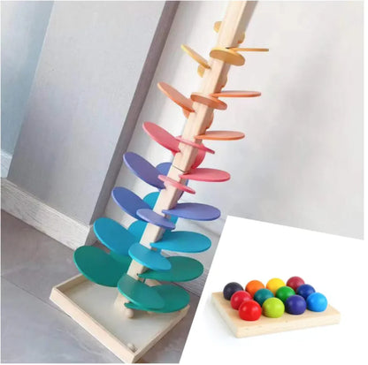 Falling Leaf Tower Rolling Ball Pour Bead Game